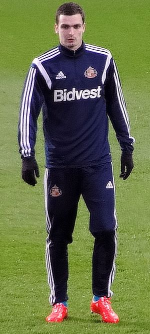 2015년 선덜랜드에서 몸을 풀고 있는 존슨