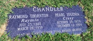 레이먼드와 시시 챈들러의 묘비