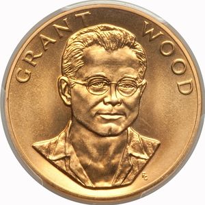 1980년 그랜트 우드 1온스 미국 예술 기념 시리즈 금메달