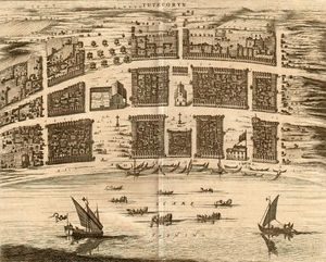 1752년 투투쿠디의 네덜란드 항구 모습