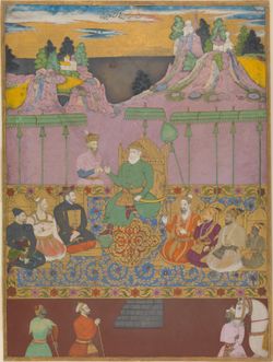 비자푸르 왕가 (유스프 아딜 샤를 중심으로 역대 왕을 그림)