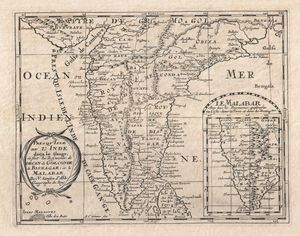 1652 상송 인도 지도