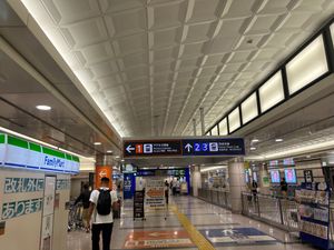 나리타 공항 제1터미널 역의 복도