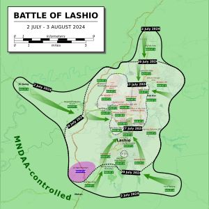 지도: 2024년 7월~8월 라쇼 전투