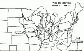 브라이언은 3개월 동안 18,000마일을 여행하며 중서부의 중요한 주에 집중했다.