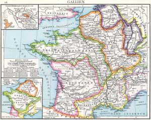 로마 갈리아 지도(Droysens Allgemeiner historischer Handatlas, 1886)