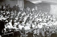 2506 여단 포로들이 하바나 스포츠 궁전에서 재판을 받고 있다.