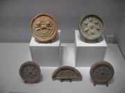 고구려 한강 유역 고고학 유적에서 발굴된 기와, 국립중앙박물관.