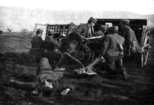 75mm 야포를 사용하는 그리스 포병