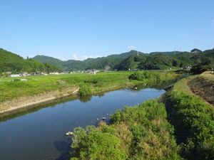 시오다강・마에고 다리 상류