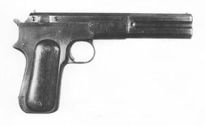 FN M1899을 만들기 위해 축소된 브라우닝의 .38 블로우백 권총 프로토타입