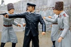 독립기념관에 전시된 안중근의 동상. M1900을 소지하고 있다