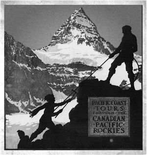 캐나다 태평양 철도 광고, 마운트 아시니보인과 밴프 풍경, c. 1917