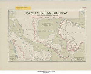 1946년 팬아메리카 고속도로 지도(미국 제외)