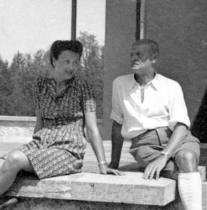 1930년대 에바 브라운의 부모, 프란치스카 크론베르거와 프리드리히 브라운