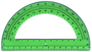 각도를 측정하는 분도기