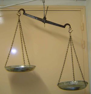 무게를 측정하는 저울