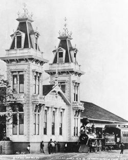 1875년 5번가와 샌 페드로 거리 교차로