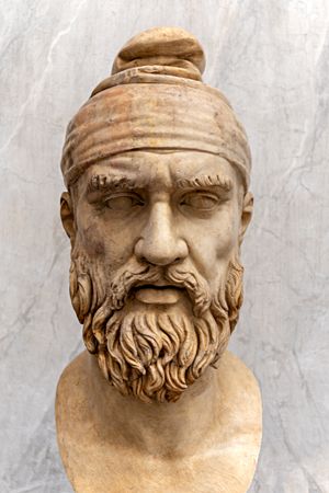 다키아인 조각상, 프리기아 모자를 쓰고 있음