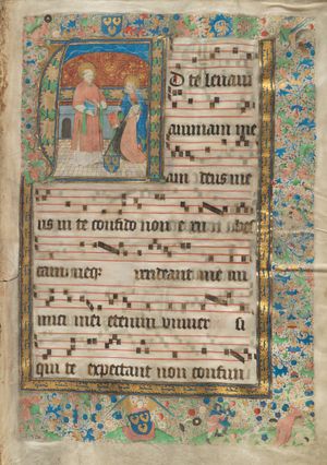 1469년에 제작된 겐트의 성 바프스 수도원 Gradual 원고의 발췌본