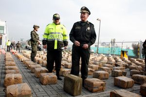 2013년 4월, 콜롬비아 보고타에서 압수된 마약