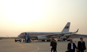 평양 국제공항의 고려항공 투폴레프 Tu-204