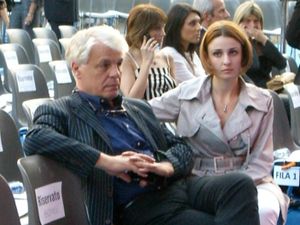 미켈레 플라치도와 그의 두 번째 부인 페데리카 빈센티, 2008년