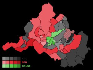 2019년 시의회 선거 구별 승리 정당