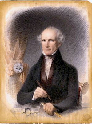 롱에이커의 자화상(1845), 보드에 수채화