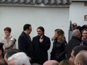 2012년 마누엘 프라가의 장례식에 참석한 아스나르와 아나 보테야