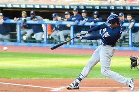 2018년 MVP 시즌 동안 타격하는 옐리치