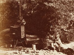 야외 암실, 시드니 미들 하버, c. 1879