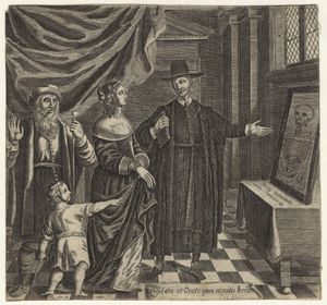 피에르 롬바르(Pierre Lombart)가 그린 젊음, 성숙, 노년을 나타내는 제러미 테일러 (1650)