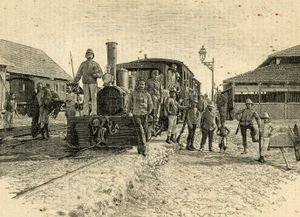 마사와 기차역, 1890년 L’illustrazione popolare에서