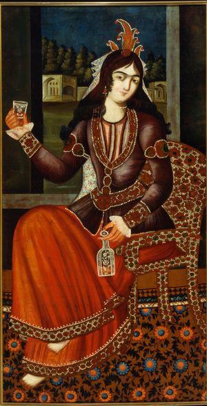 카자르 시대의 여성 그림