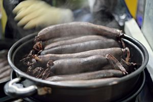 김이 모락모락 나는 순대