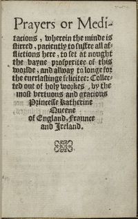 파의 기도 또는 묵상의 표지, 1545년 출판