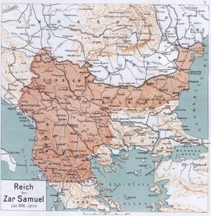 10세기 말과 11세기 초 불가리아 제국의 지도