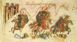 프리스카 전투에서 크룸은 동로마 황제 니케포로스 1세를 격파했다.