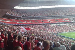 2008년 5월 2007–08 FA 트로피 결승전의 웸블리 군중의 일부
