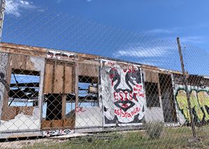 캘리포니아 바스토 사막에서 원격 페어리 안드레