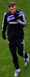 2009년 첼시 경기 전 워밍업을 하는 이바노비치