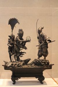 1875-1879년, 메이지 시대 다케노우치노 스쿠네를 그린 Takenouchi no Sukune Meets the Dragon King of the Sea