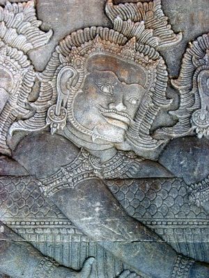 유해교반을 묘사한 앙코르 와트의 부조에 보이는 아수라 중 한 명