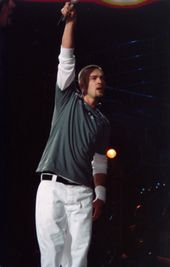 2003년 12월, 런던에서 열린 Justified World Tour에서의 팀버레이크