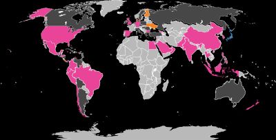 던킨 도너츠의 세계 진출 현황