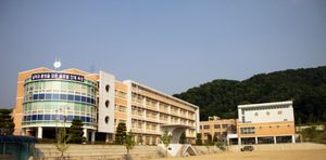 학교 정문에서 바라본 모습