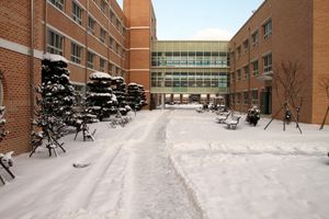 겨울의 천안여자고등학교