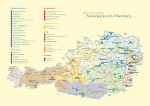 오스트리아 자연공원 개요 지도 (2010년 업로드)