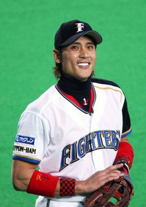 홋카이도 닛폰햄 파이터스 선수 시절 (2006년 10월 24일 삿포로 돔)